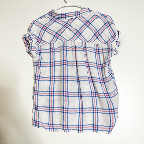 Rails whitney stripe short sleeve raspberry azure white top - Picture 4 of 5